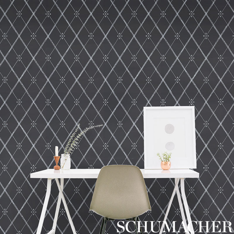 Schumacher Kasumi Diamond Mineral Wallpaper