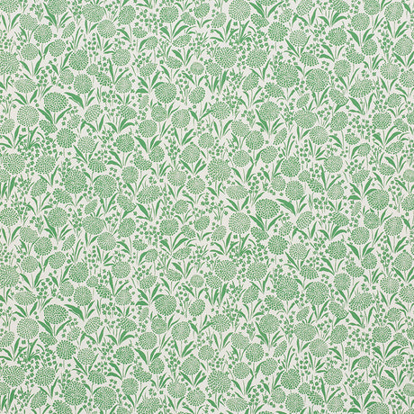 Schumacher Chrysanthemum Green Wallpaper