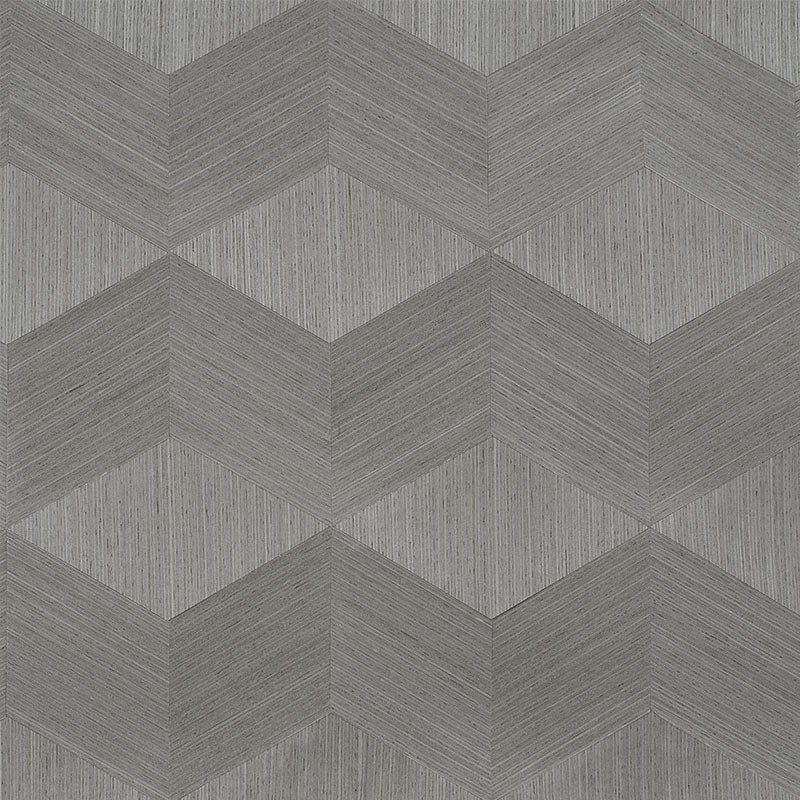 Schumacher 5009632 CHEVRON INLAY in BIRCH Wallpaper - MODERN