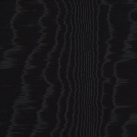 Schumacher Moiré Wallcovering Noir Wallpaper - Eade's Wallpaper