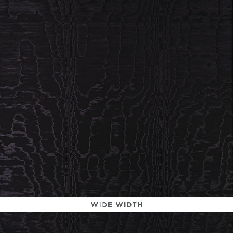 Schumacher Moiré Wallcovering Noir Wallpaper - Eade's Wallpaper