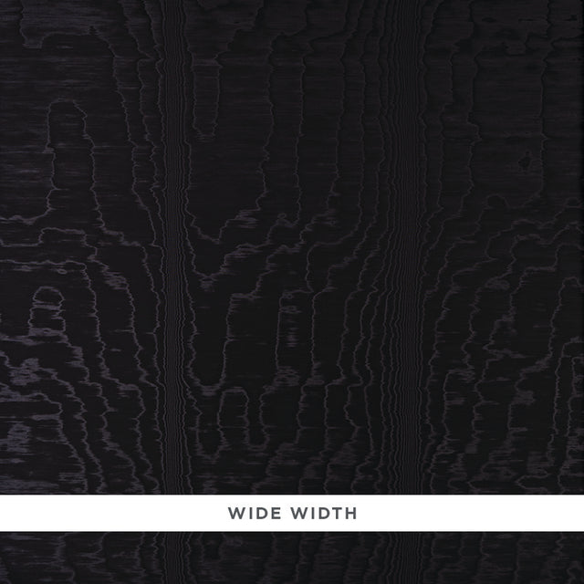 Schumacher Moiré Wallcovering Noir Wallpaper - Eade's Wallpaper