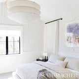 Schumacher Filigree Linen Wallpaper