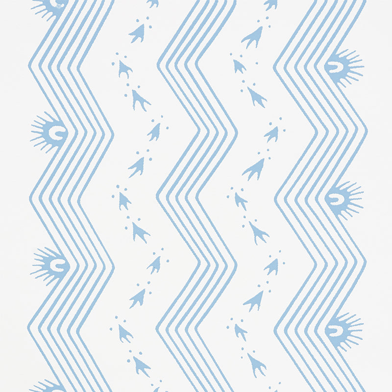 Schumacher Nauset Stripe Sky Wallpaper - Eade's Wallpaper