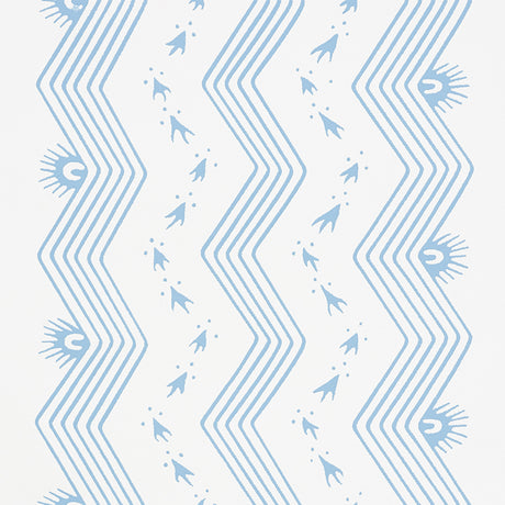 Schumacher Nauset Stripe Sky Wallpaper - Eade's Wallpaper