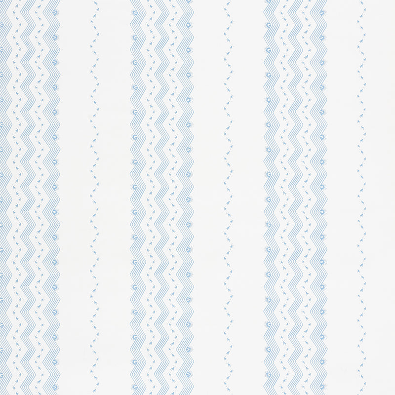 Schumacher Nauset Stripe Sky Wallpaper - Eade's Wallpaper
