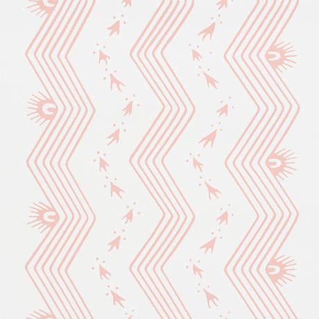 Schumacher Nauset Stripe Blush Wallpaper - Eade's Wallpaper