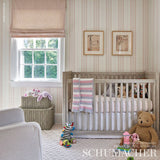 Schumacher Nauset Stripe Blush Wallpaper - Eade's Wallpaper