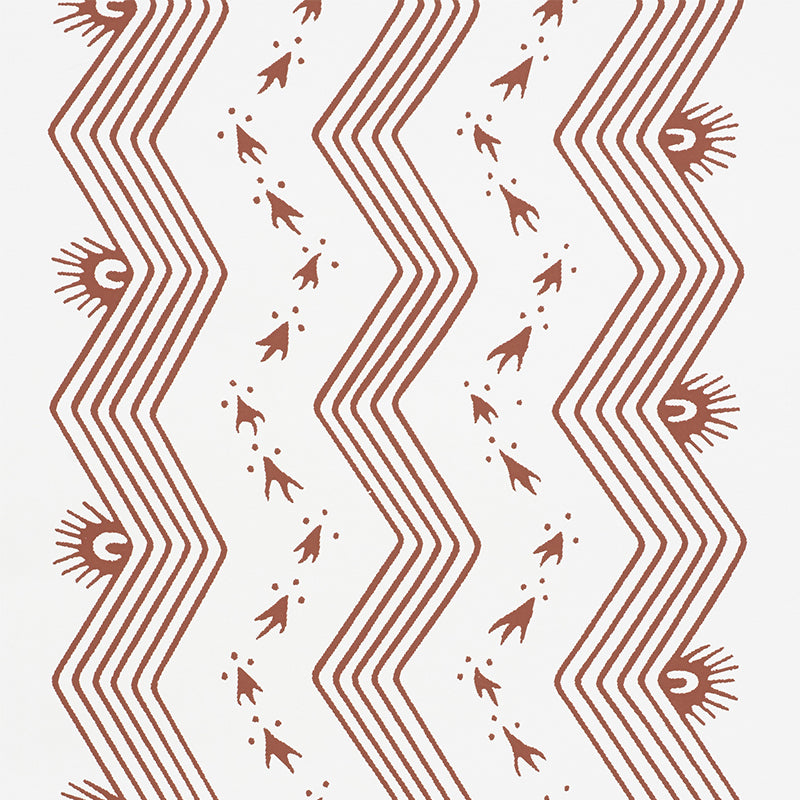 Schumacher Nauset Stripe Sienna Wallpaper - Eade's Wallpaper