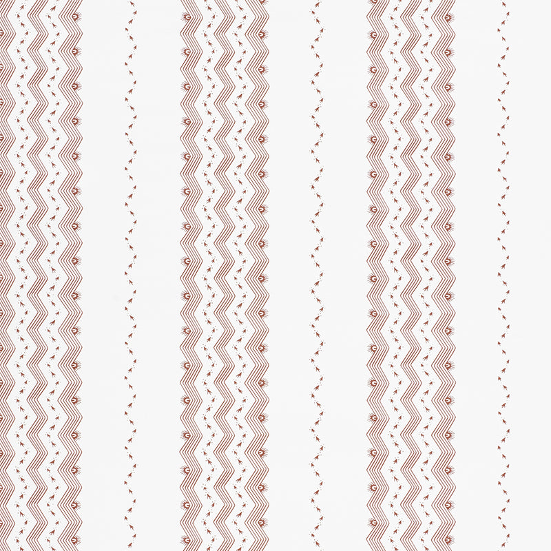 Schumacher Nauset Stripe Sienna Wallpaper - Eade's Wallpaper