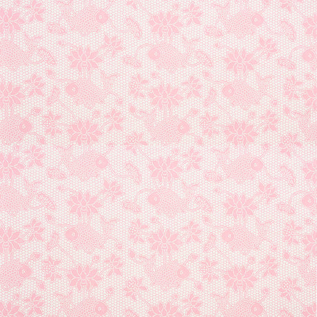 Schumacher Lotus Batik Pink Wallpaper - Eade's Wallpaper