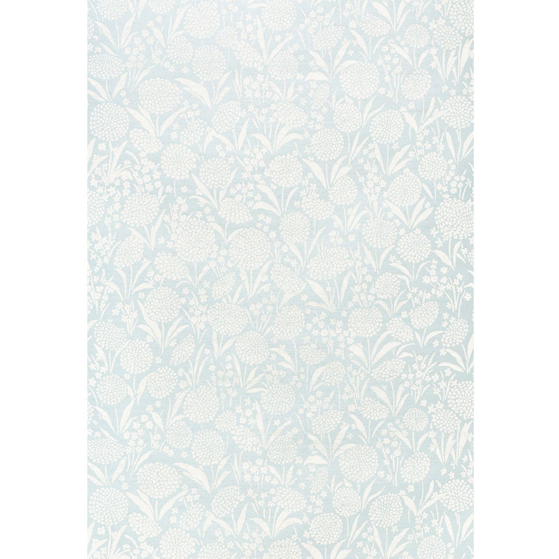 Schumacher Chrysanthemum Sisal Sky Wallpaper