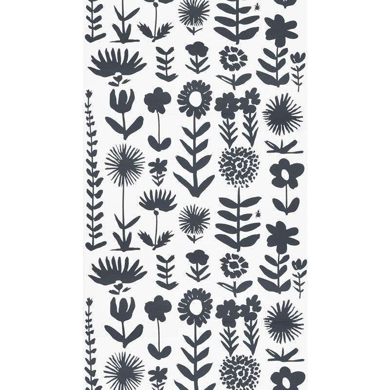 Schumacher Wild Things Black Wallpaper