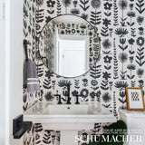 Schumacher Wild Things Black Wallpaper