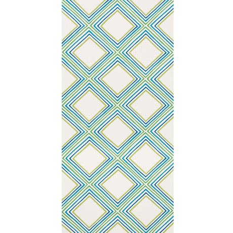 Schumacher Square Dance Peacock Wallpaper - Eade's Wallpaper