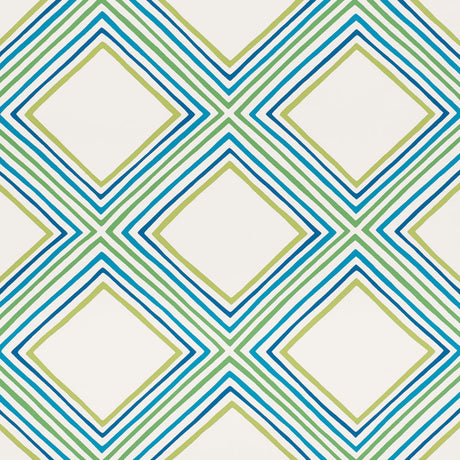 Schumacher Square Dance Peacock Wallpaper - Eade's Wallpaper