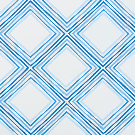 Schumacher Square Dance Blue Wallpaper - Eade's Wallpaper