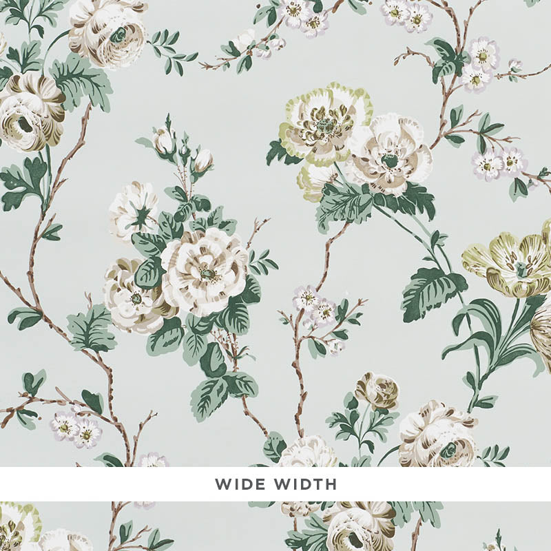 Schumacher Betty Celadon Wallpaper