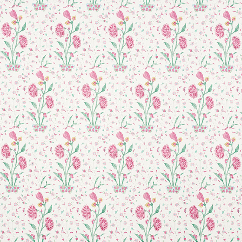 Schumacher 5009953 KHILANA FLORAL in PINK Wallpaper - Eade’s – Eades ...