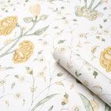 Schumacher Khilana Floral Marigold Wallpaper - Eade's Wallpaper