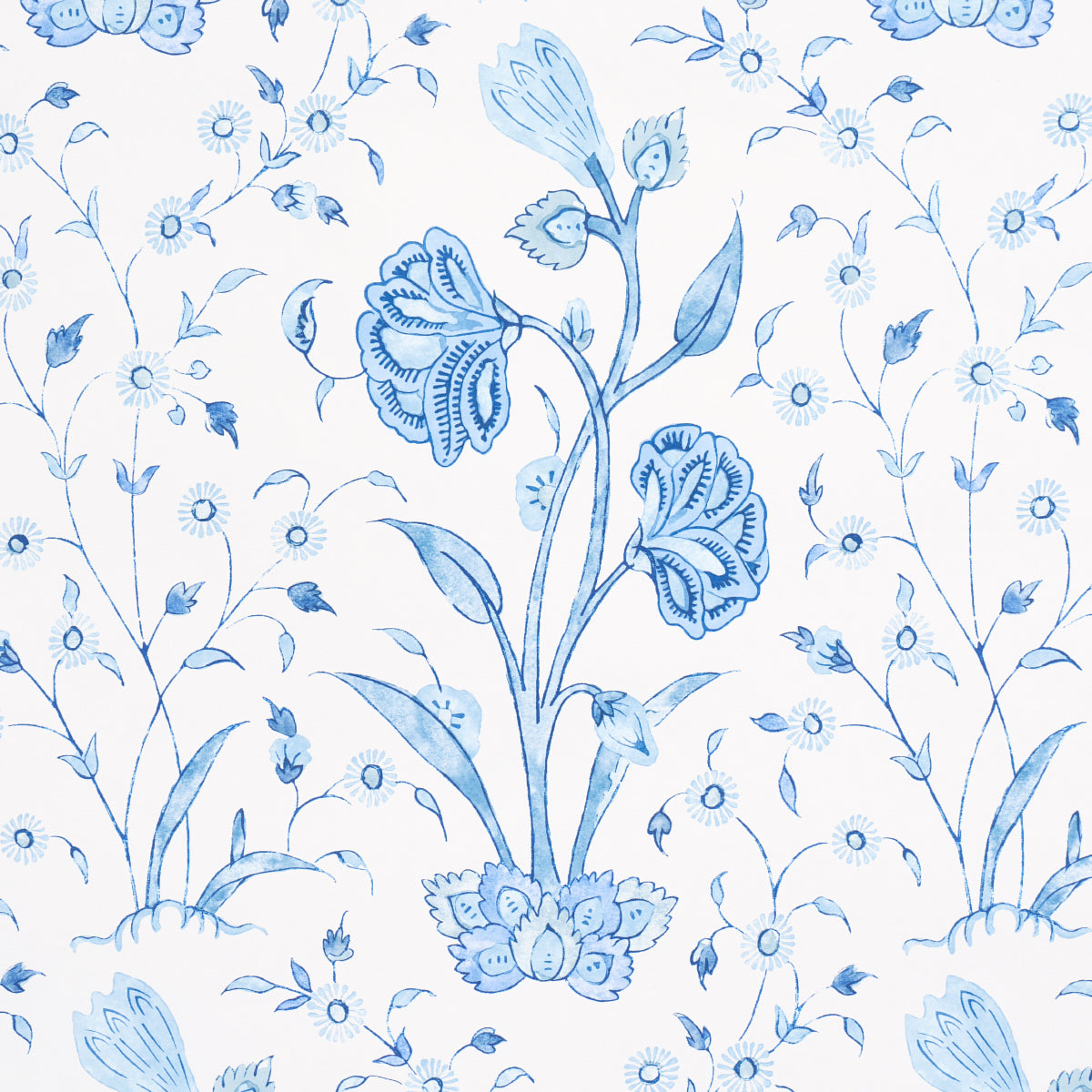 Schumacher Khilana Floral Porcelain Wallpaper - Eade's Wallpaper
