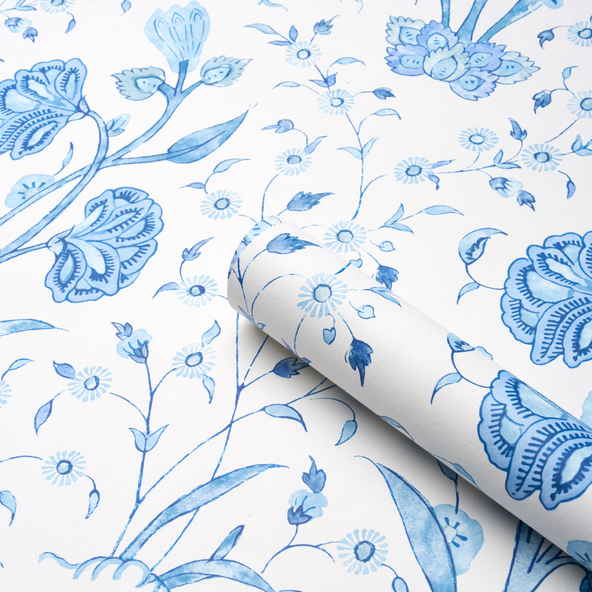 Schumacher Khilana Floral Porcelain Wallpaper - Eade's Wallpaper