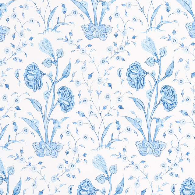 Schumacher Khilana Floral Porcelain Wallpaper - Eade's Wallpaper