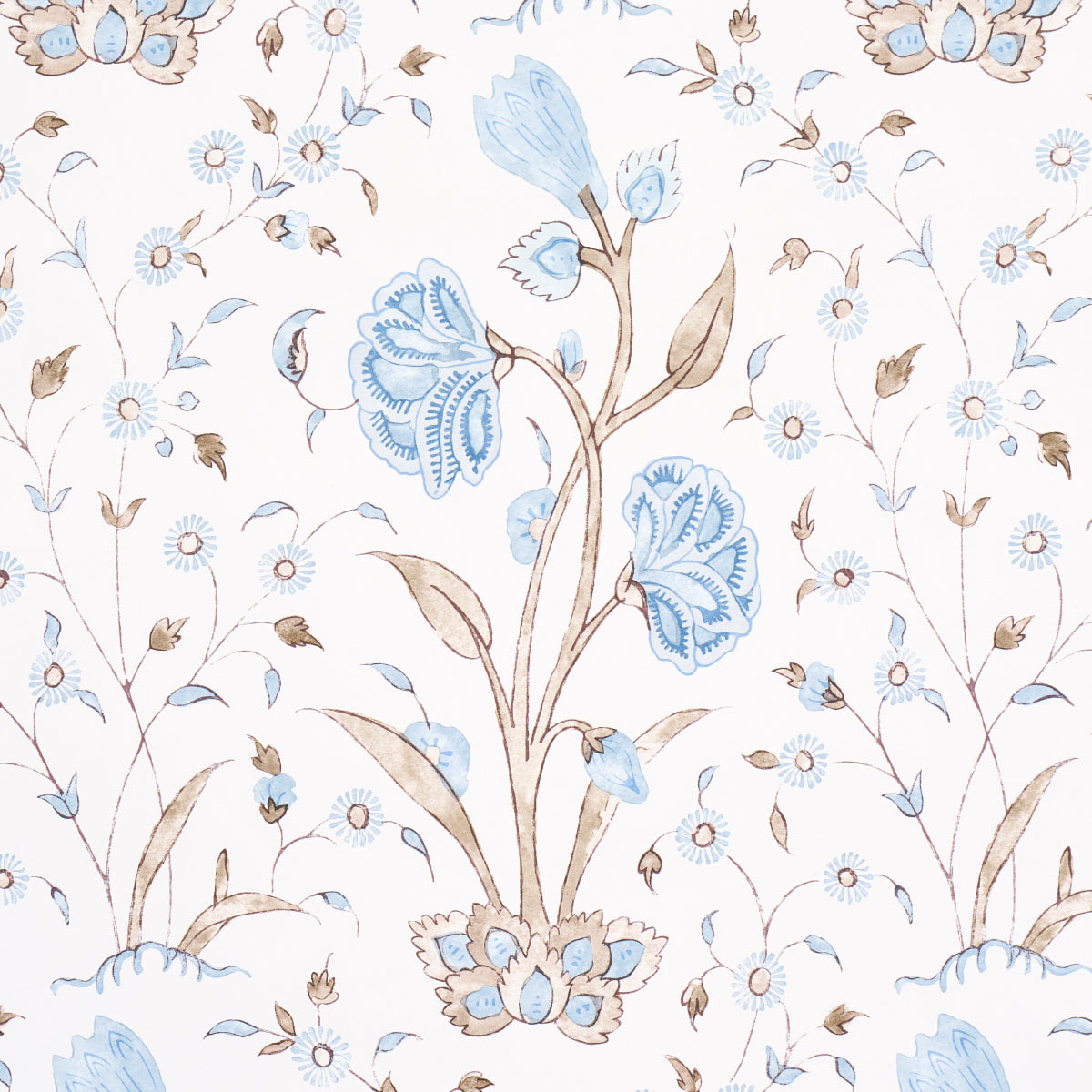 Schumacher Khilana Floral Sky Wallpaper - Eade's Wallpaper