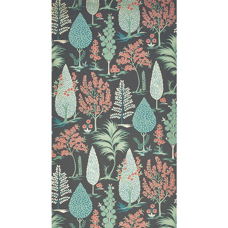 Schumacher Pandora Onyx & Jade Wallpaper - Eade's Wallpaper