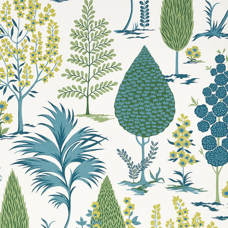 Schumacher Pandora Peacock Wallpaper - Eade's Wallpaper