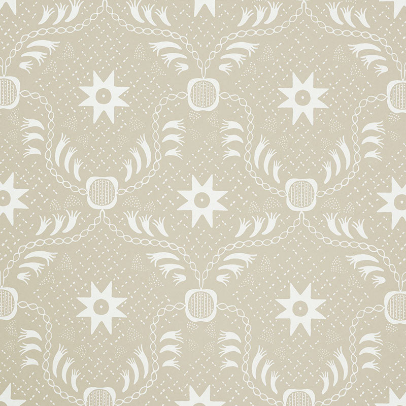 Schumacher Lancaster Sand Wallpaper
