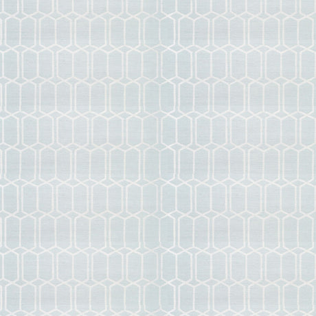 Schumacher Modern Trellis Sisal Sky Wallpaper - Eade's Wallpaper