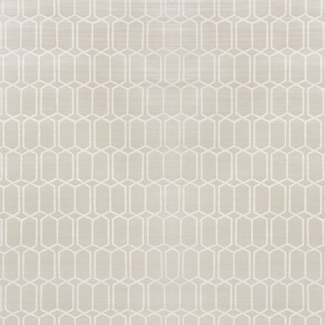 Schumacher Modern Trellis Hemp Shimmer Moonstone Wallpaper - Eade's Wallpaper