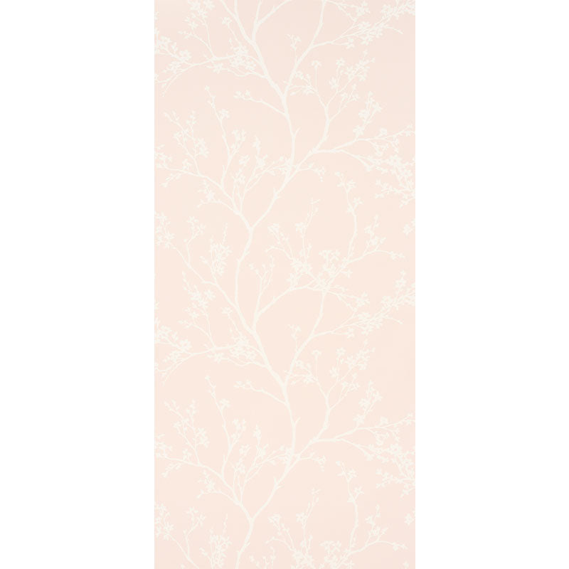 Schumacher Twiggy Vinyl Blush Wallpaper - Eade's Wallpaper
