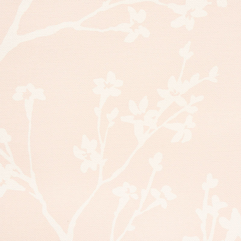 Schumacher Twiggy Vinyl Blush Wallpaper - Eade's Wallpaper