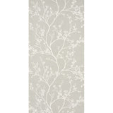 Schumacher Twiggy Vinyl Soft Grey Wallpaper