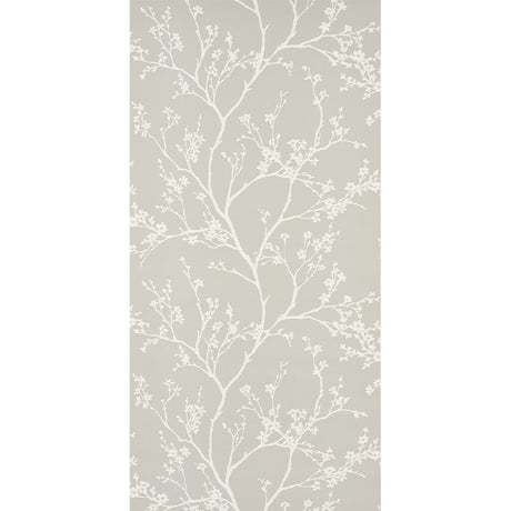 Schumacher Twiggy Vinyl Soft Grey Wallpaper