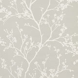 Schumacher Twiggy Vinyl Soft Grey Wallpaper