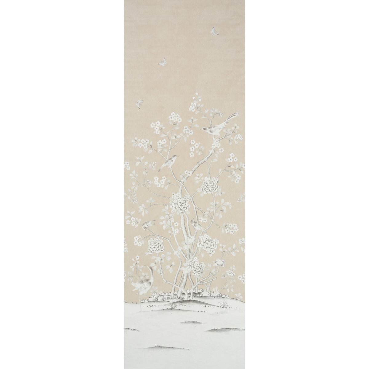 Schumacher Chinois Palais Vinyl Panel Stone Wallpaper
