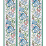 Schumacher Anjou Stripe Emerald Wallpaper