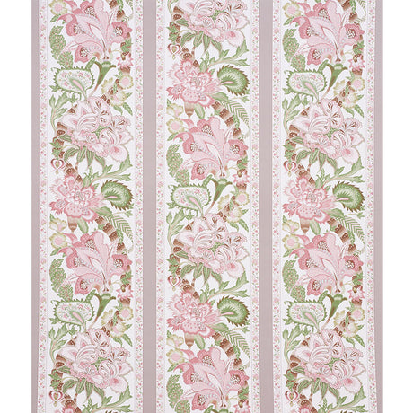 Schumacher Anjou Stripe Blush Wallpaper