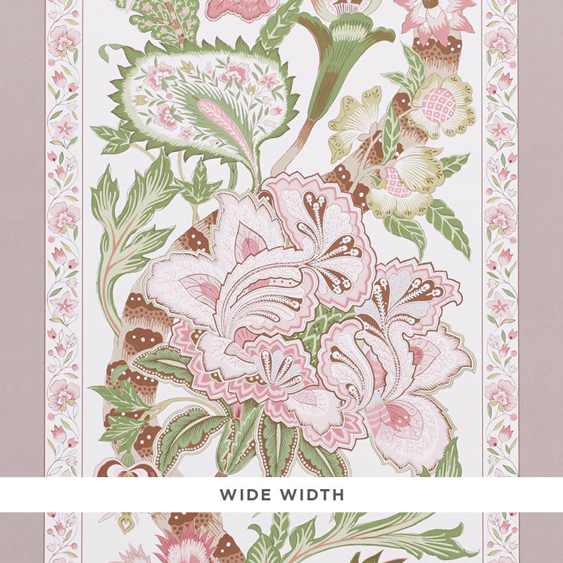 Schumacher Anjou Stripe Blush Wallpaper