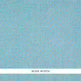 Schumacher Herringbone Paperweave Sky Wallpaper