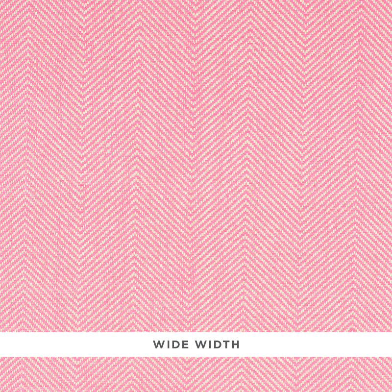 Schumacher Herringbone Paperweave Pink Wallpaper