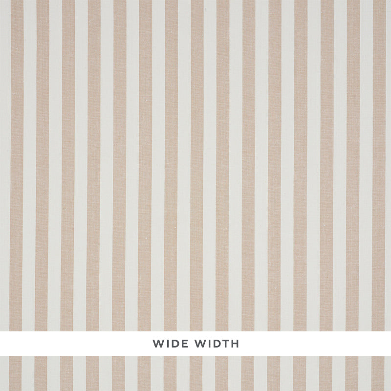 Schumacher Linen Stripe Sand Wallpaper - Eade's Wallpaper