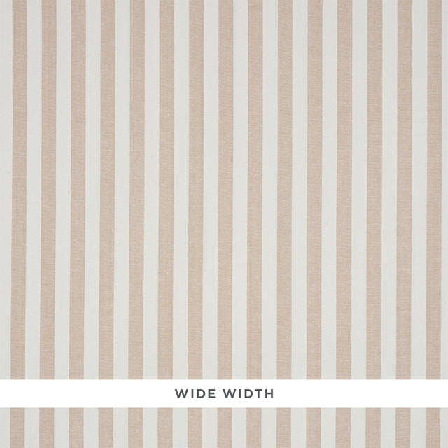 Schumacher Linen Stripe Sand Wallpaper - Eade's Wallpaper