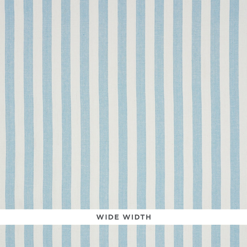 Schumacher Linen Stripe Sky Wallpaper - Eade's Wallpaper