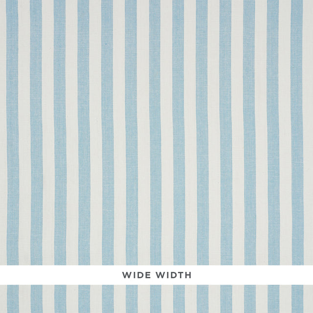 Schumacher Linen Stripe Sky Wallpaper - Eade's Wallpaper