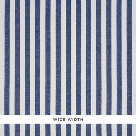 Schumacher Linen Stripe Indigo Wallpaper - Eade's Wallpaper