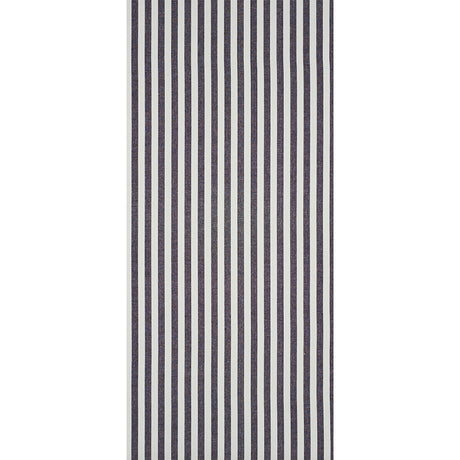 Schumacher Linen Stripe Black Wallpaper - Eade's Wallpaper
